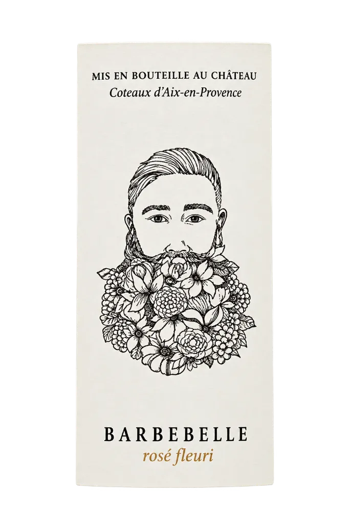 Étiquette de rosé Barbébelle isolée.webp