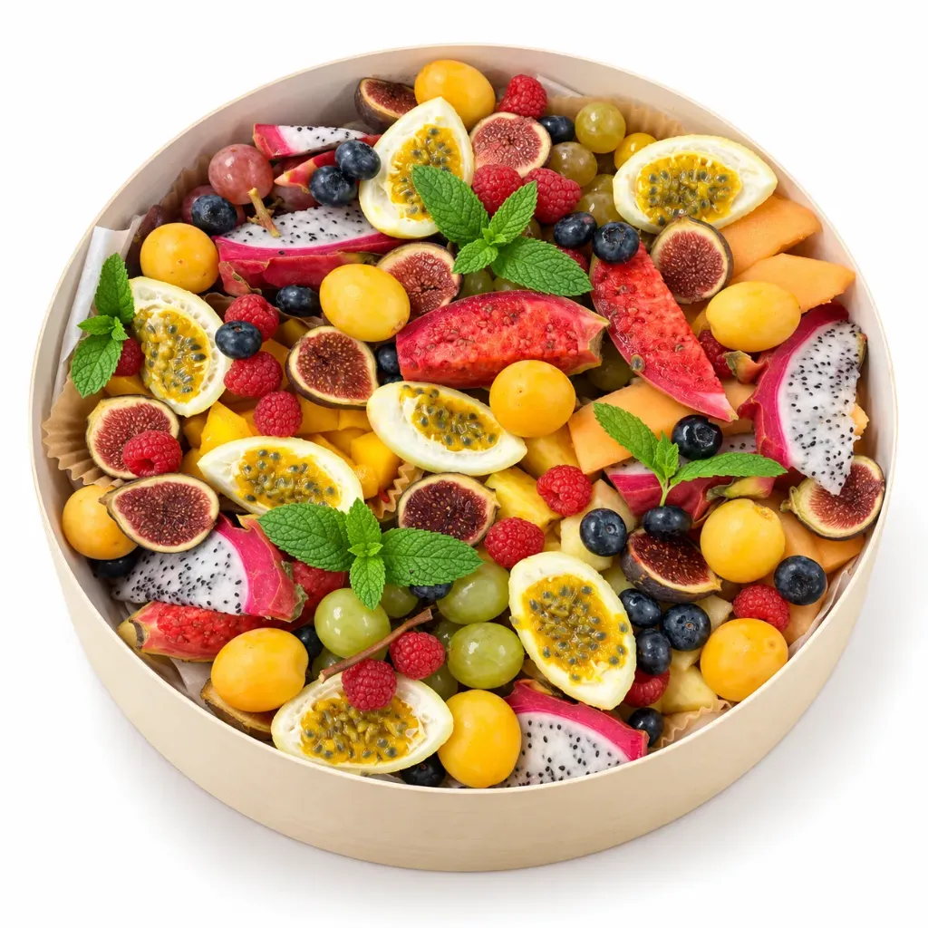 Box de fruits frais tranchés